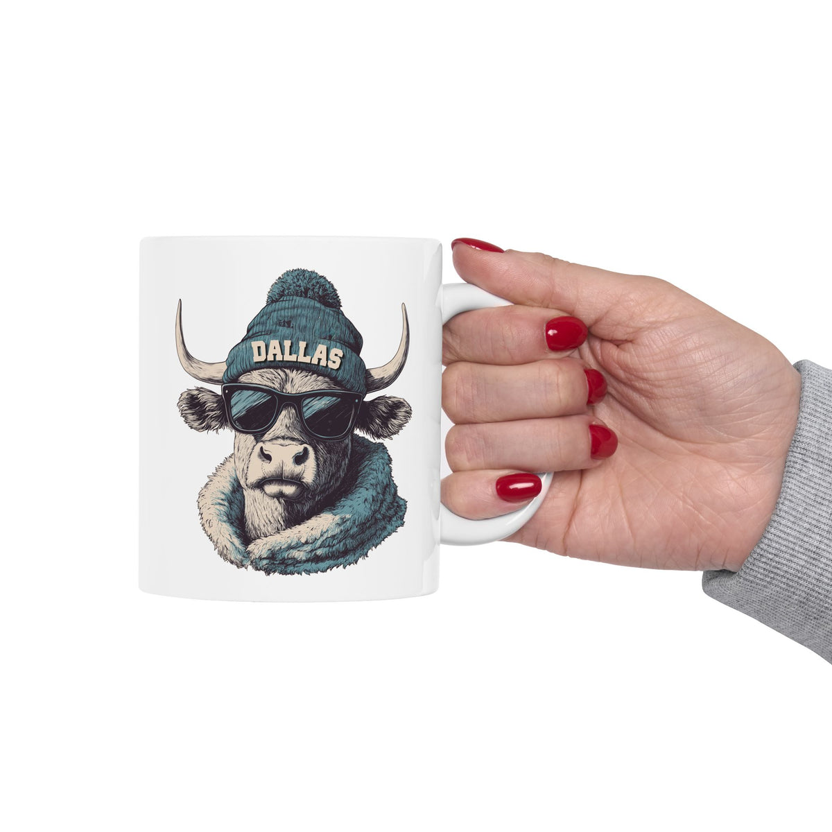 Dallas Cowboys Spirit Animal Ceramic Mug – Design 2 | Football Fan Gift