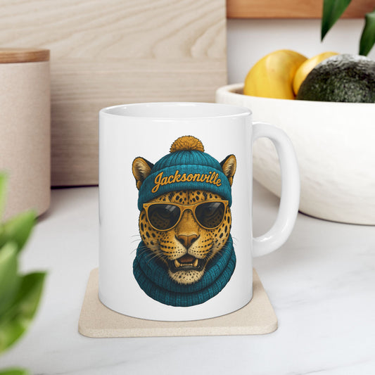 Jacksonville Jaguars Spirit Animal Ceramic Mug | Football Fan Gift