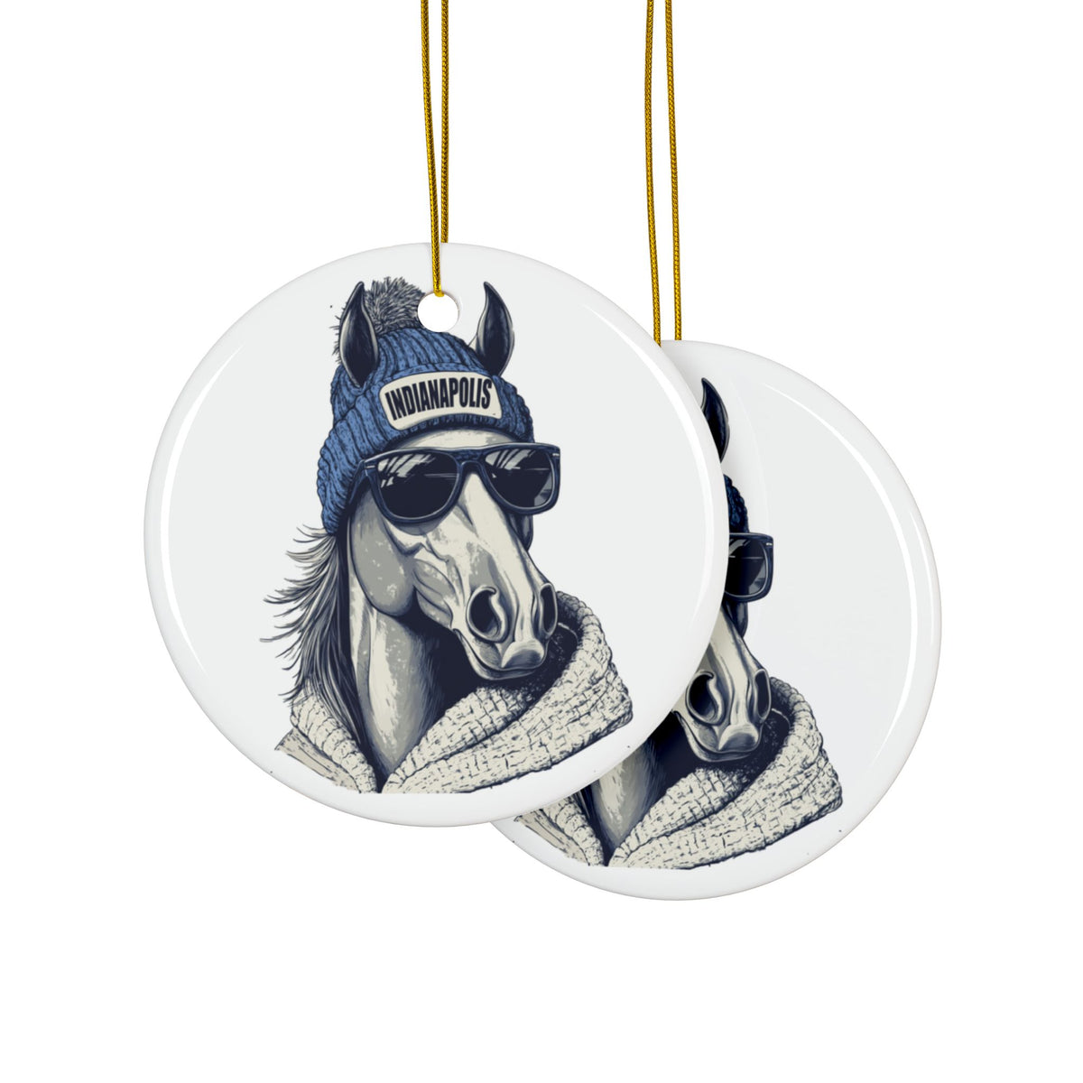 Indianapolis Colts Spirit Animal Ceramic Ornament | Christmas Gift