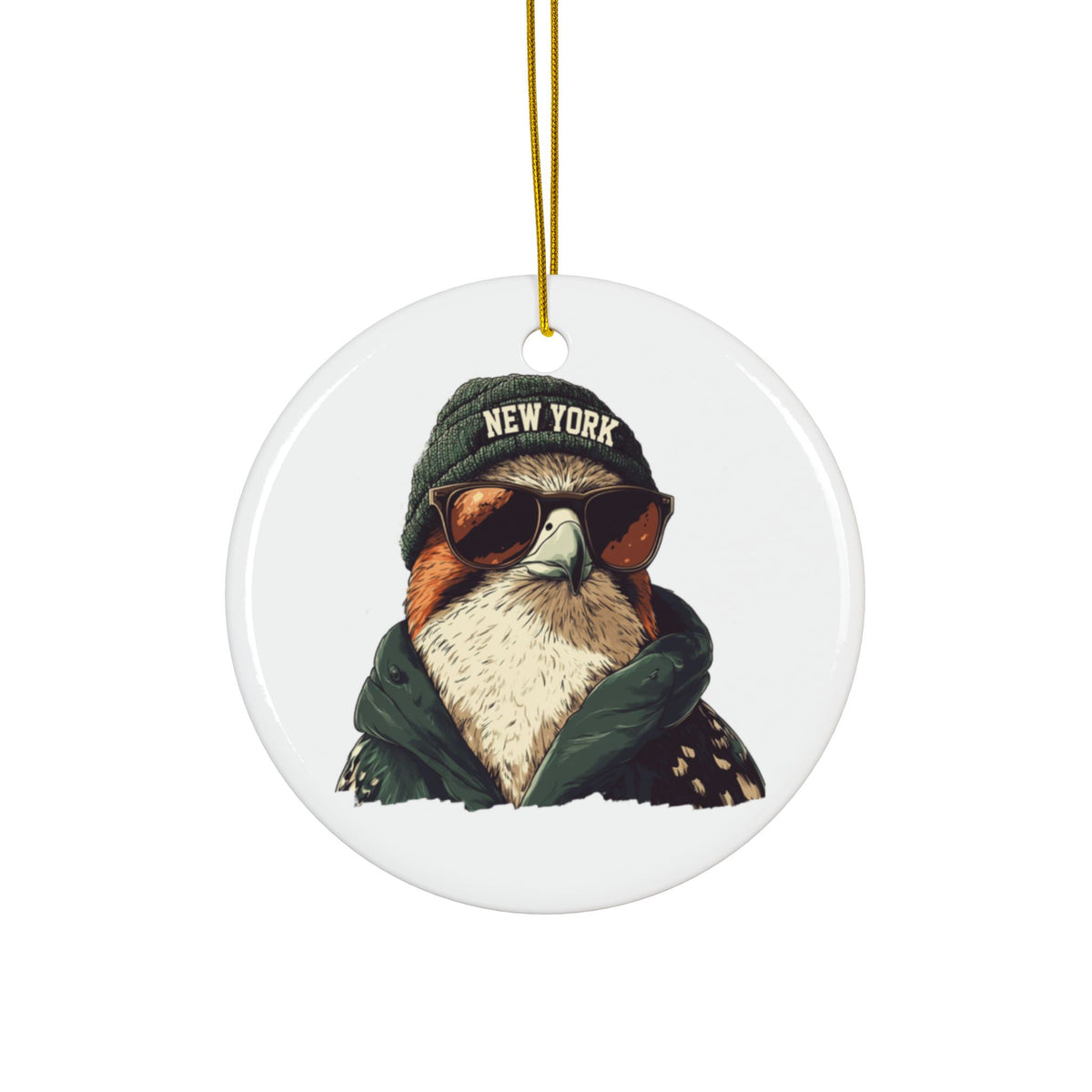New York Jets Spirit Animal Ceramic Ornament | Christmas Gift