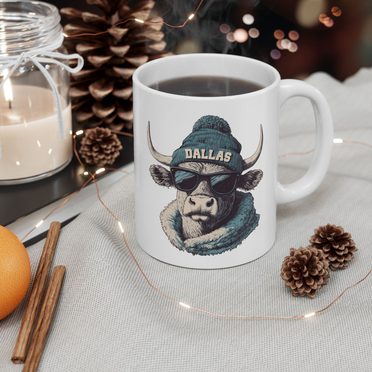 Dallas Cowboys Spirit Animal Ceramic Mug – Design 2 | Football Fan Gift
