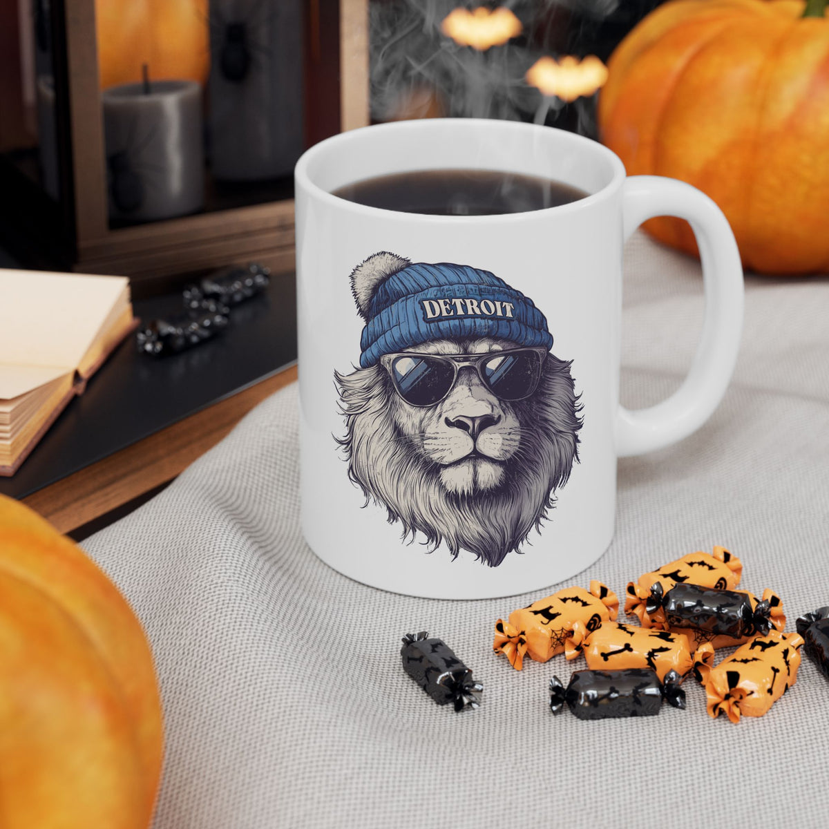 Detroit Lions Spirit Animal Ceramic Mug | Football Fan Gift