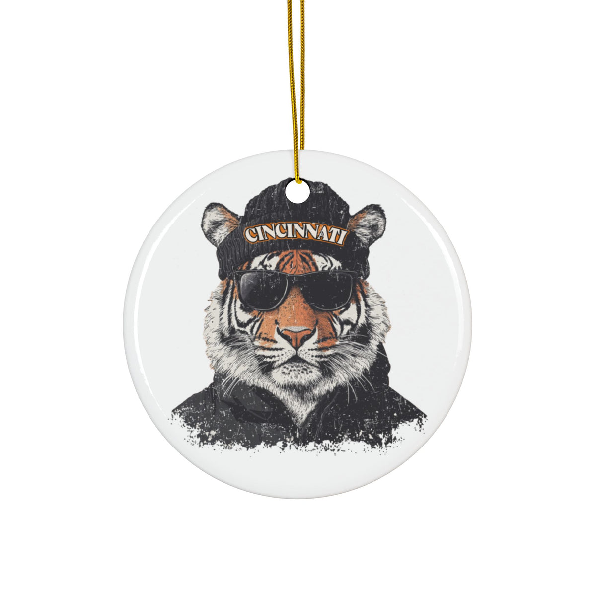 Cincinnati Bengals Spirit Animal Ceramic Ornament | Christmas Gift