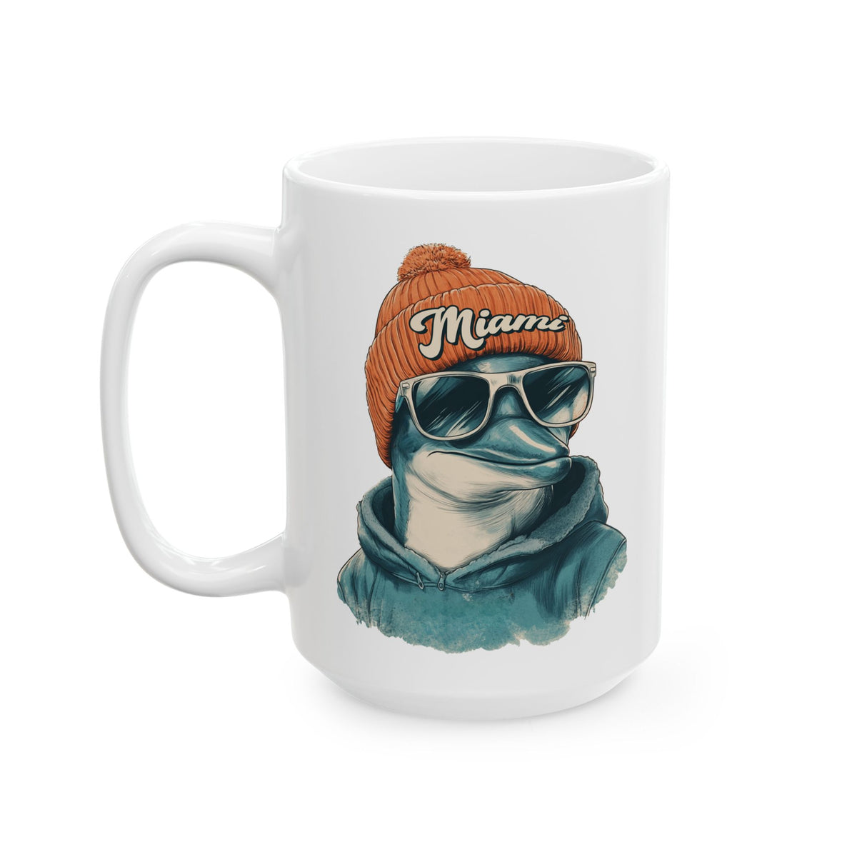 Miami Dolphins Spirit Animal Ceramic Mug | Football Fan Gift