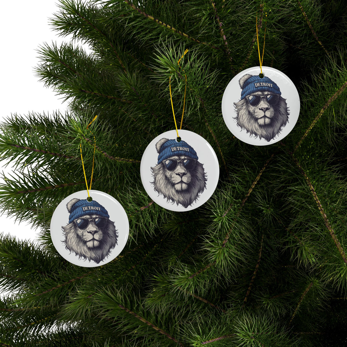 Detroit Lions Spirit Animal Ceramic Ornament | Christmas Gift