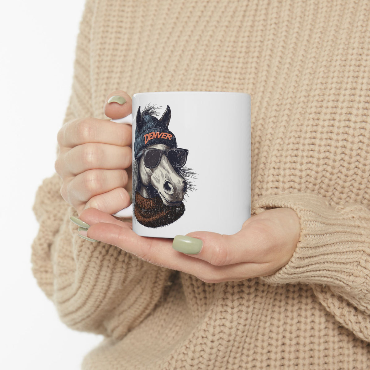 Denver Broncos Spirit Animal Ceramic Mug | Football Fan Gift