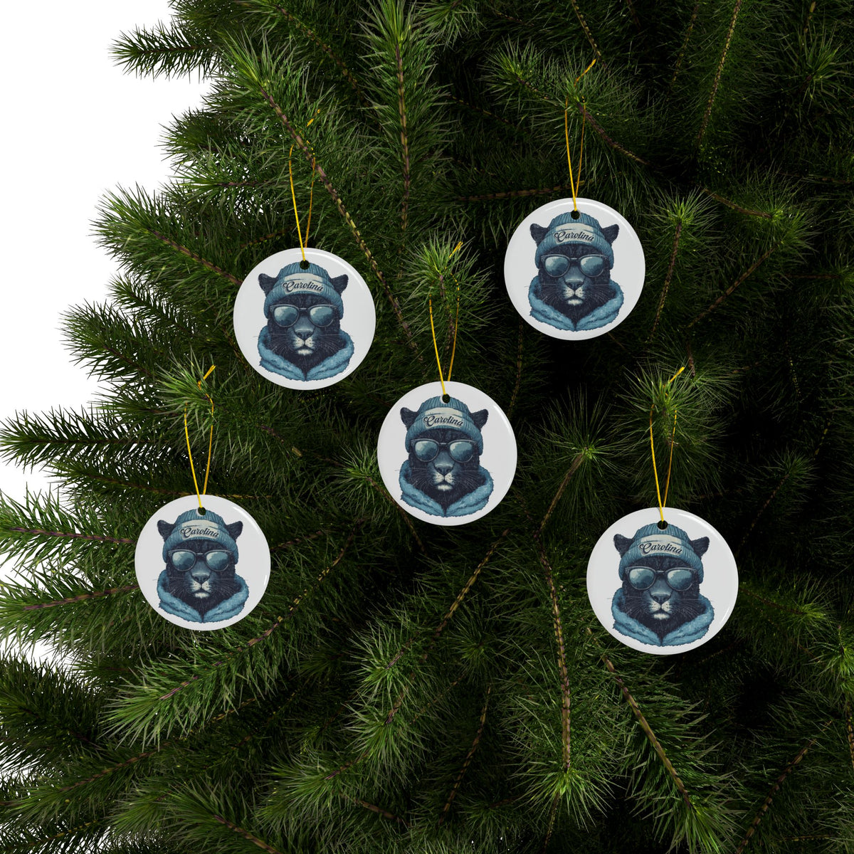 Carolina Panthers Spirit Animal Ceramic Ornament | Christmas Gift