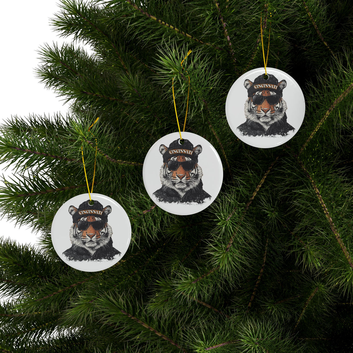 Cincinnati Bengals Spirit Animal Ceramic Ornament | Christmas Gift