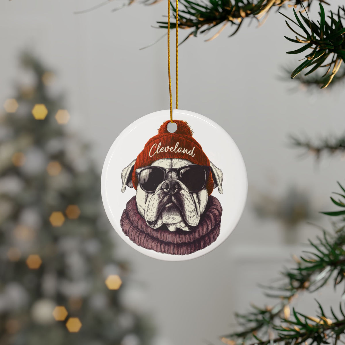 Cleveland Browns Spirit Animal Ceramic Ornament | Christmas Gift