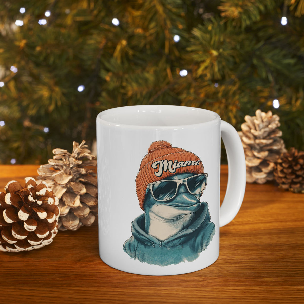 Miami Dolphins Spirit Animal Ceramic Mug | Football Fan Gift