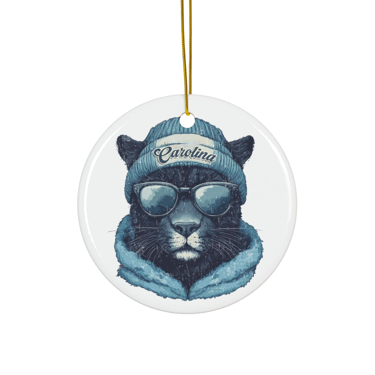 Carolina Panthers Spirit Animal Ceramic Ornament | Christmas Gift