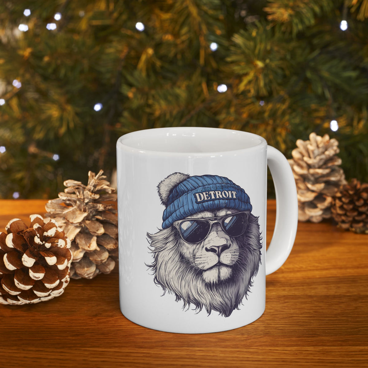 Detroit Lions Spirit Animal Ceramic Mug | Football Fan Gift