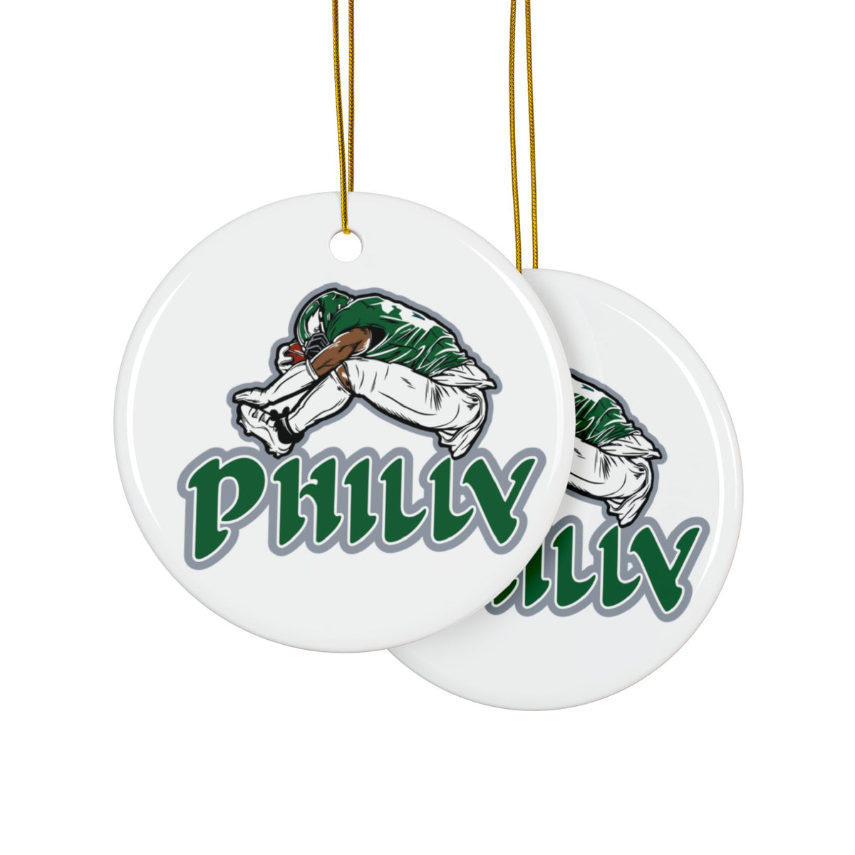 Philadelphia Eagles Saquon Barkley Jump Ceramic Ornament | Fan Gift