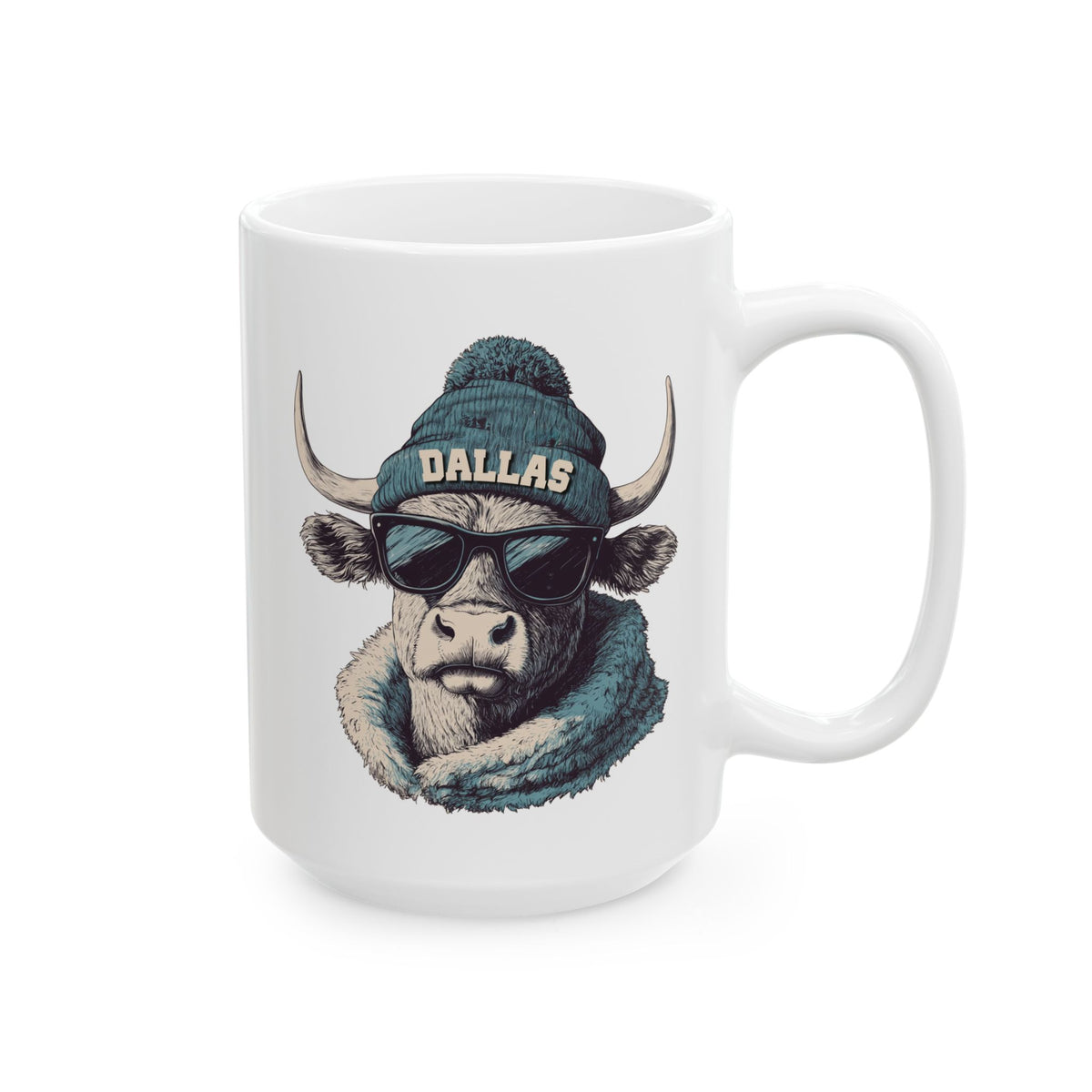 Dallas Cowboys Spirit Animal Ceramic Mug – Design 2 | Football Fan Gift