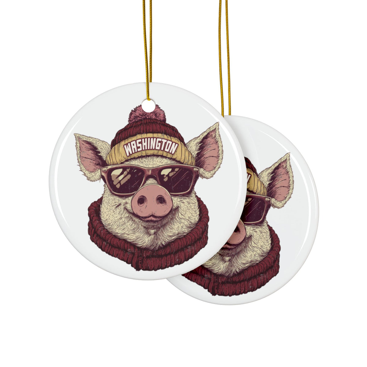 Washington Commanders Spirit Animal Ceramic Ornament | Christmas Gift