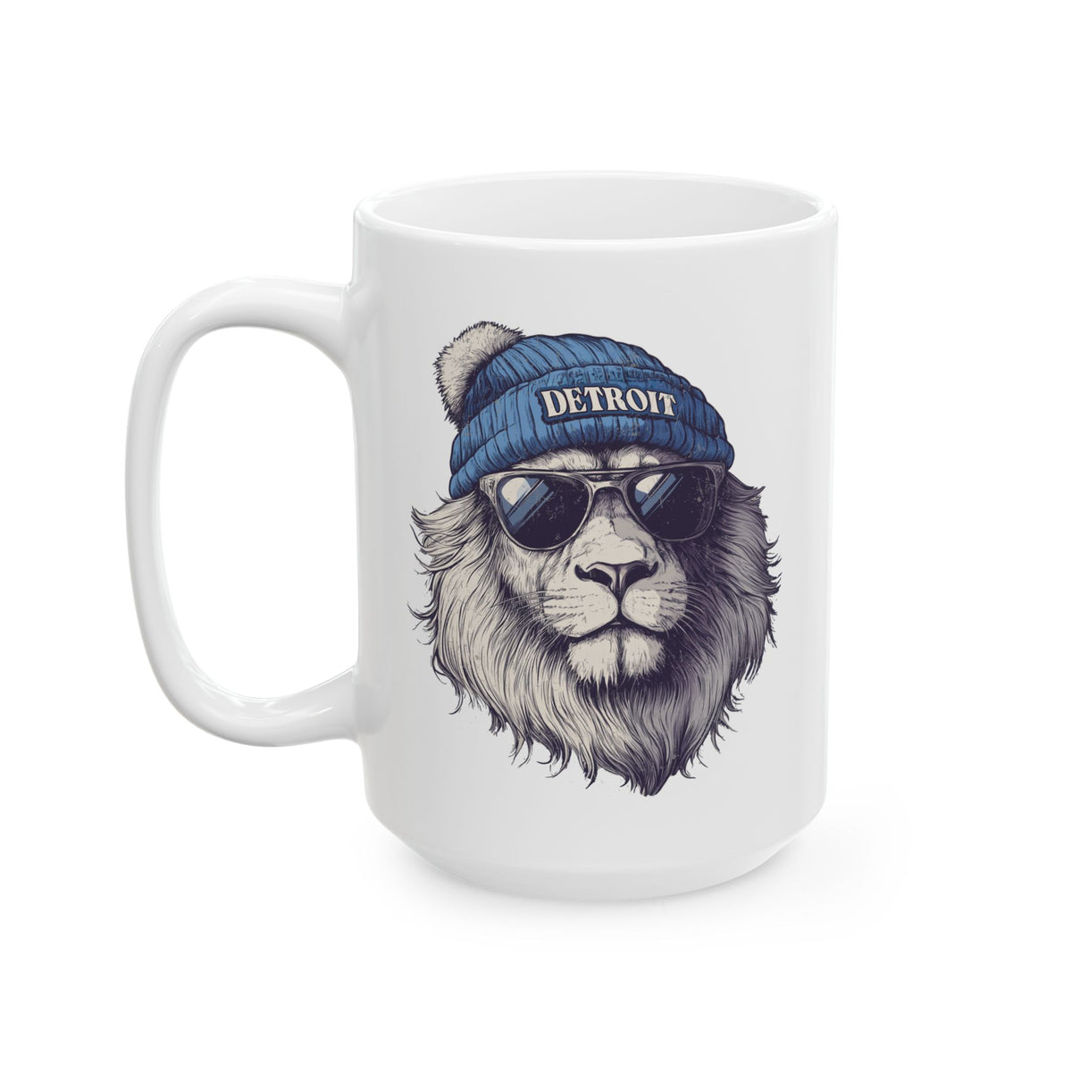 Detroit Lions Spirit Animal Ceramic Mug | Football Fan Gift