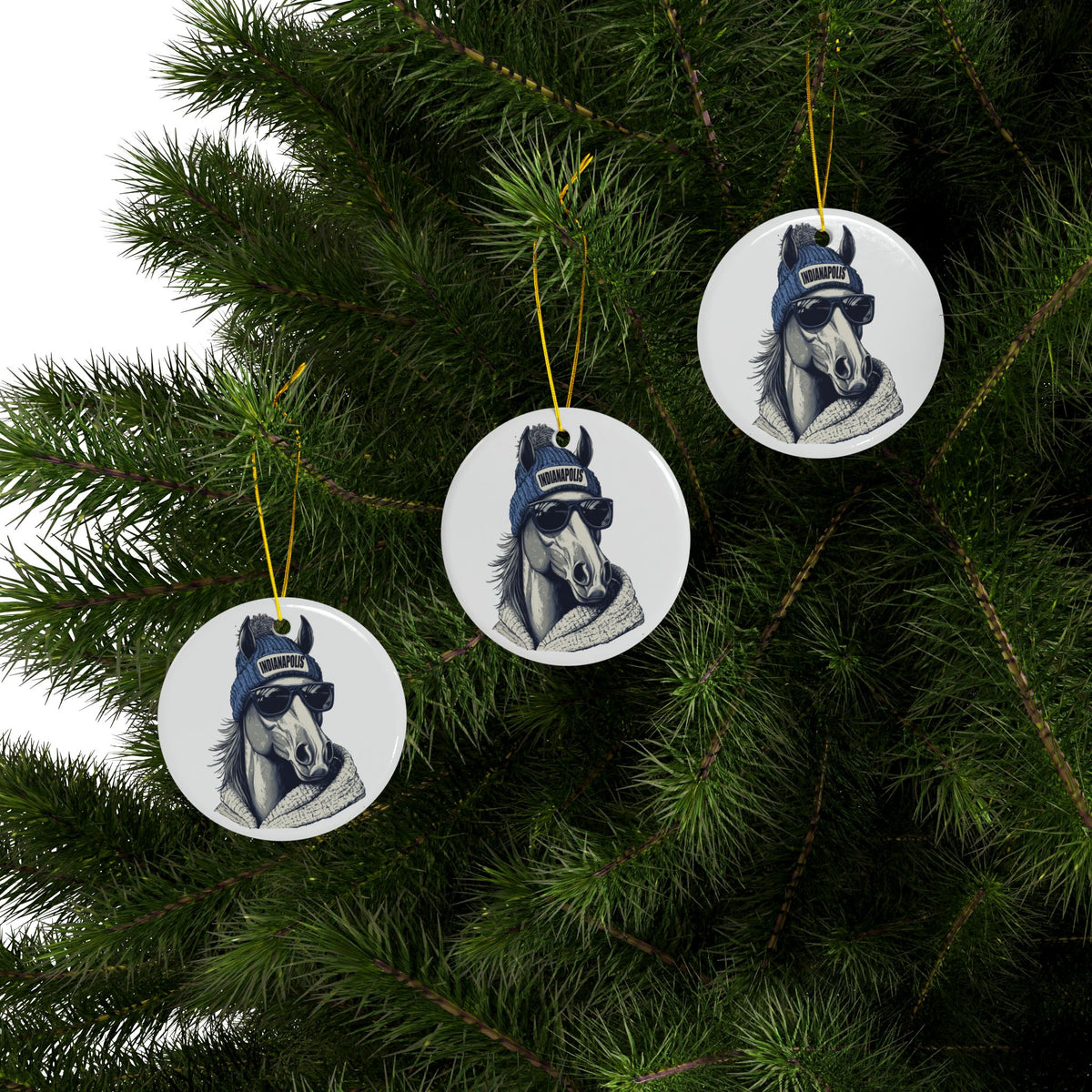 Indianapolis Colts Spirit Animal Ceramic Ornament | Christmas Gift