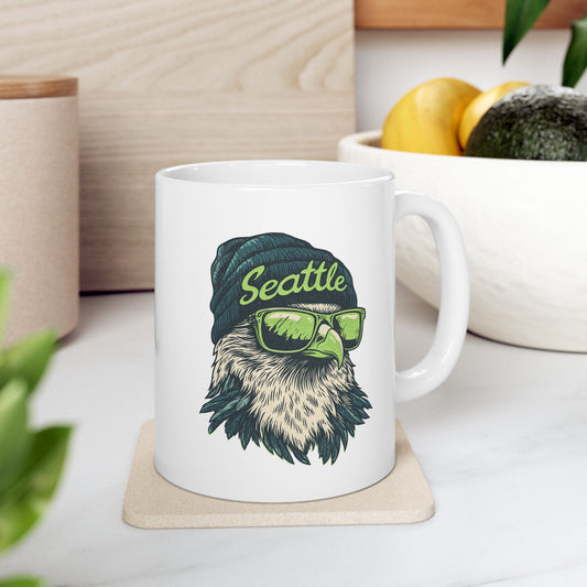 Seattle Seahawks Spirit Animal Ceramic Mug | Football Fan Gift