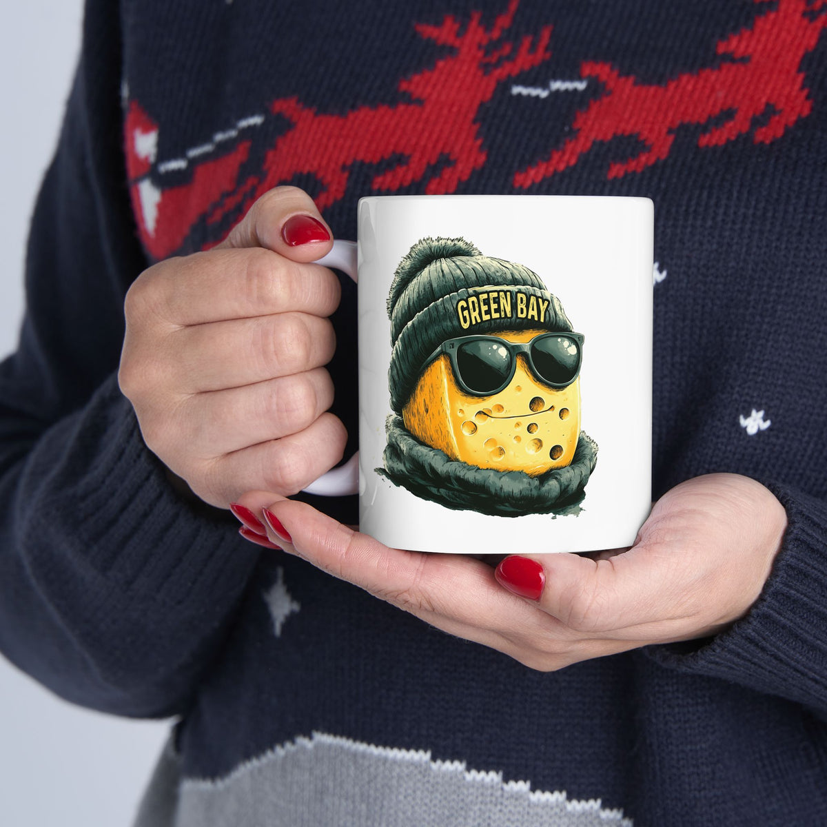 Green Bay Packers Spirit Animal Ceramic Mug – Cheesehead | Football Fan Gift