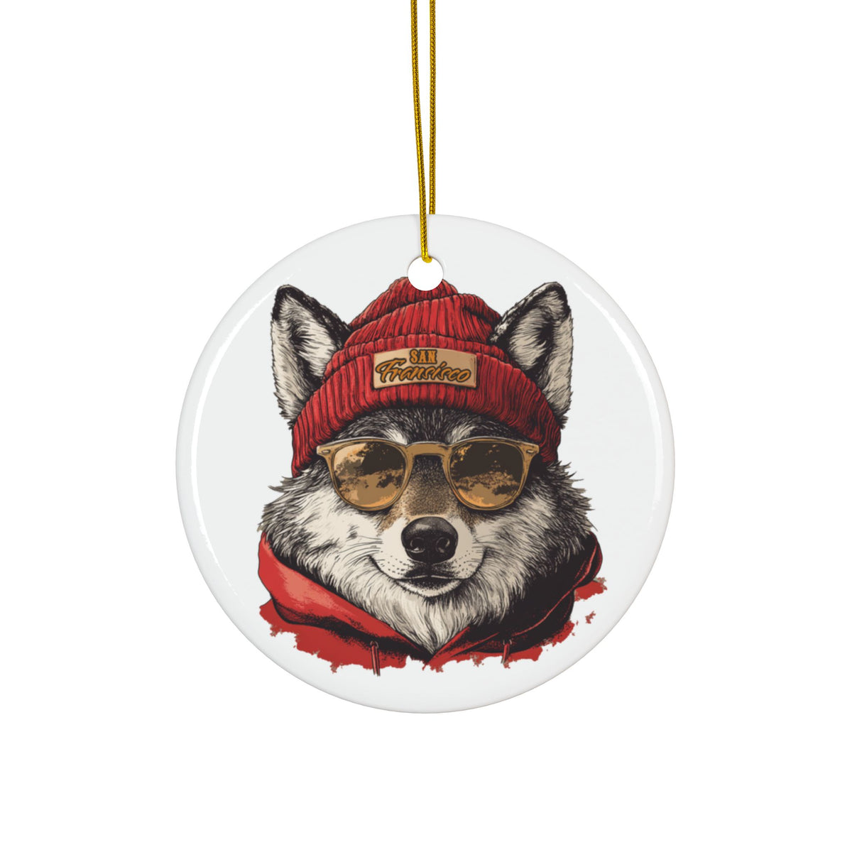 San Francisco 49ers Spirit Animal Ceramic Ornament | Christmas Gift