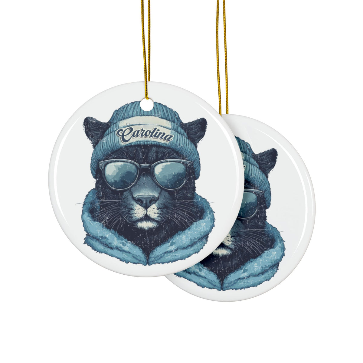 Carolina Panthers Spirit Animal Ceramic Ornament | Christmas Gift