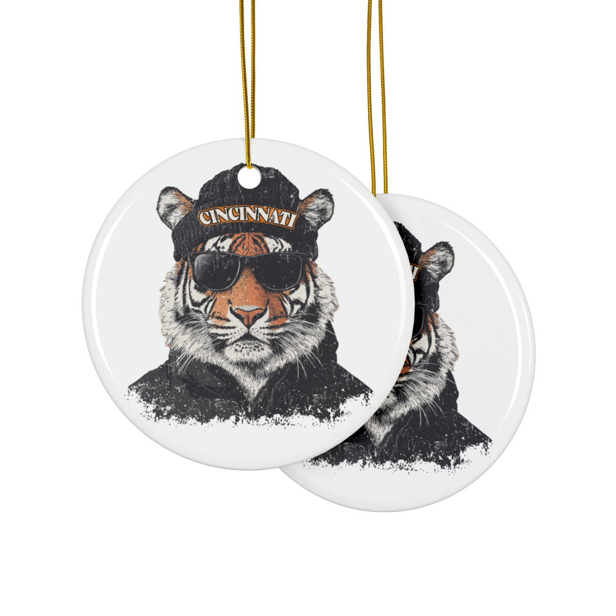 Cincinnati Bengals Spirit Animal Ceramic Ornament | Christmas Gift
