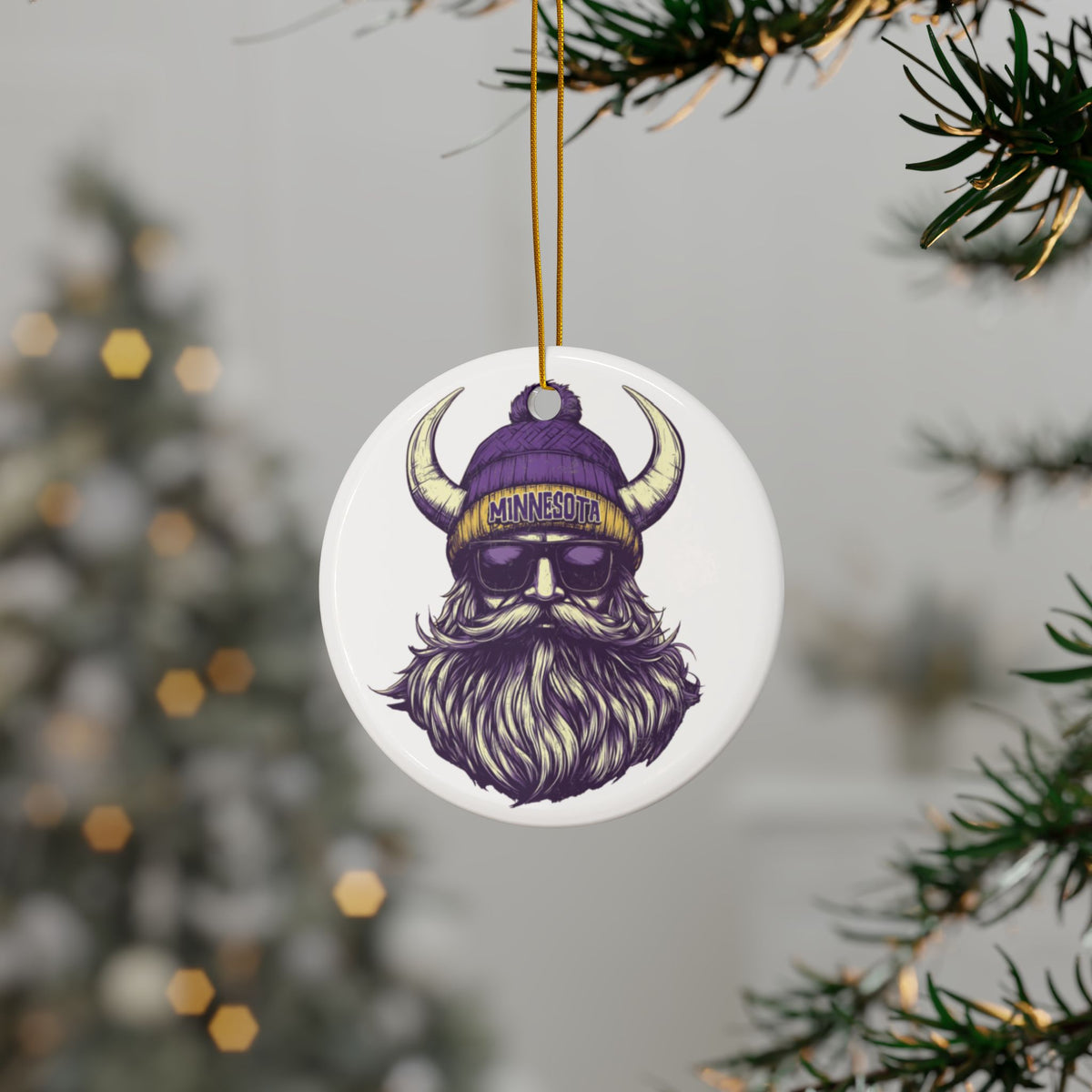 Minnesota Vikings Spirit Animal Ceramic Ornament | Christmas Gift