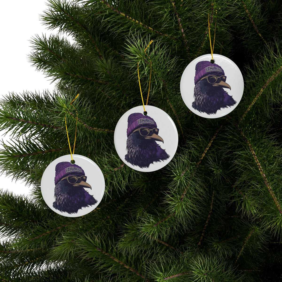 Baltimore Ravens Spirit Animal Ceramic Ornament | Christmas Gift