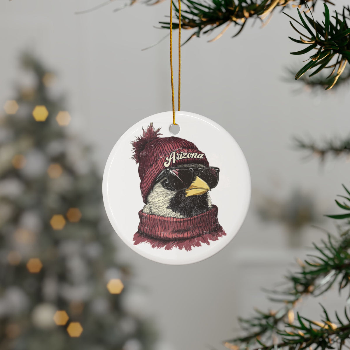 Arizona Cardinals Spirit Animal Ceramic Ornament | Christmas Gift