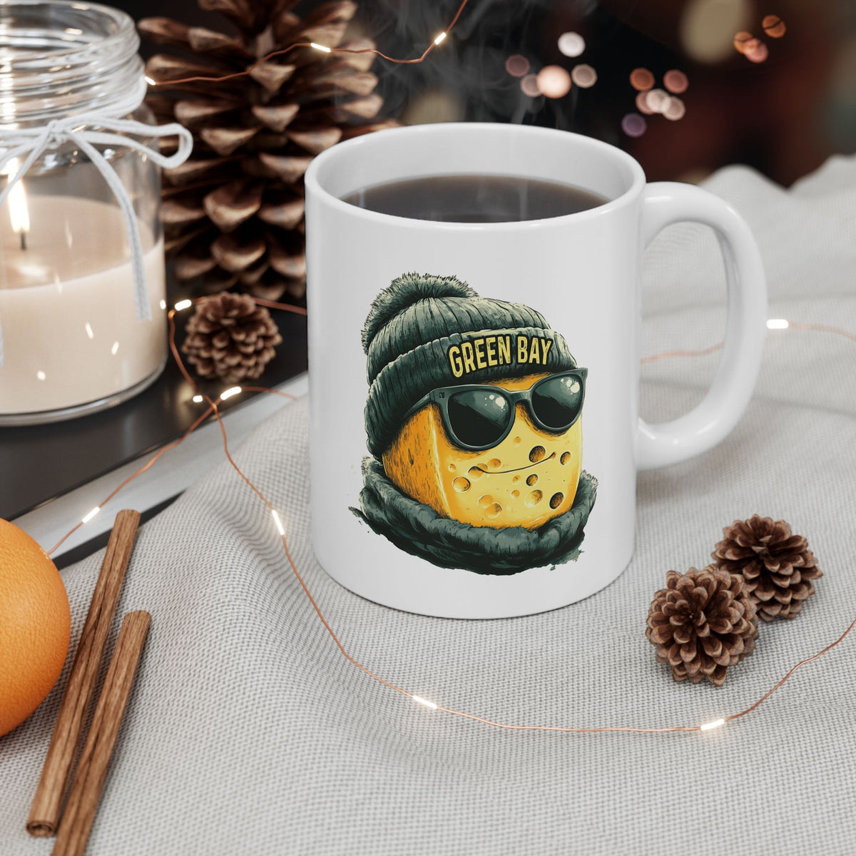 Green Bay Packers Spirit Animal Ceramic Mug – Cheesehead | Football Fan Gift