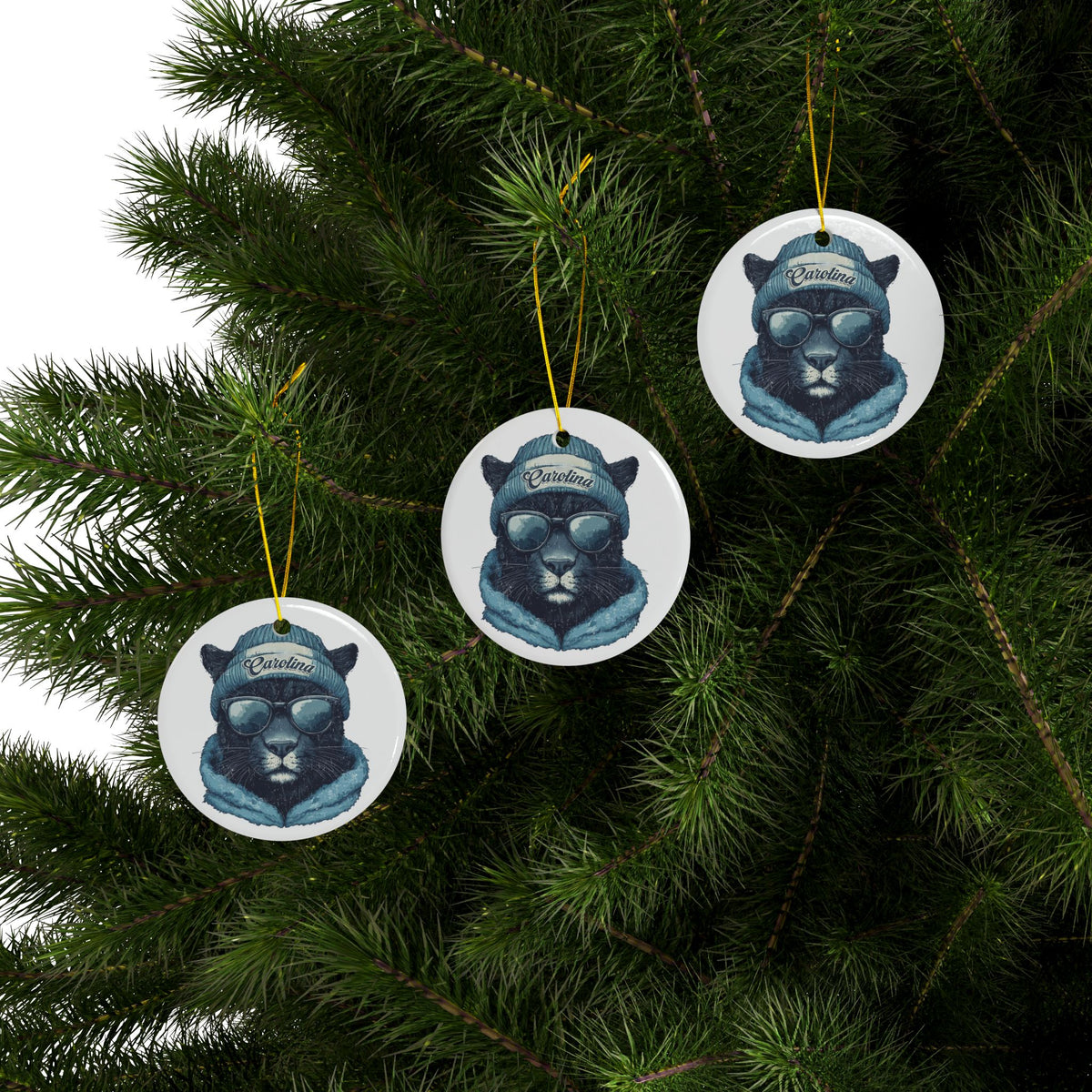 Carolina Panthers Spirit Animal Ceramic Ornament | Christmas Gift