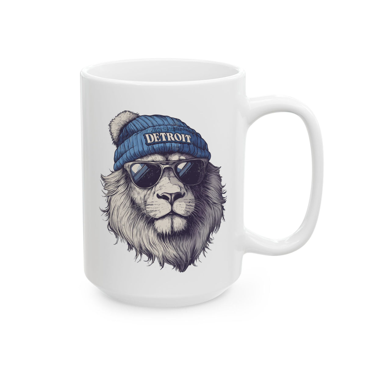 Detroit Lions Spirit Animal Ceramic Mug | Football Fan Gift