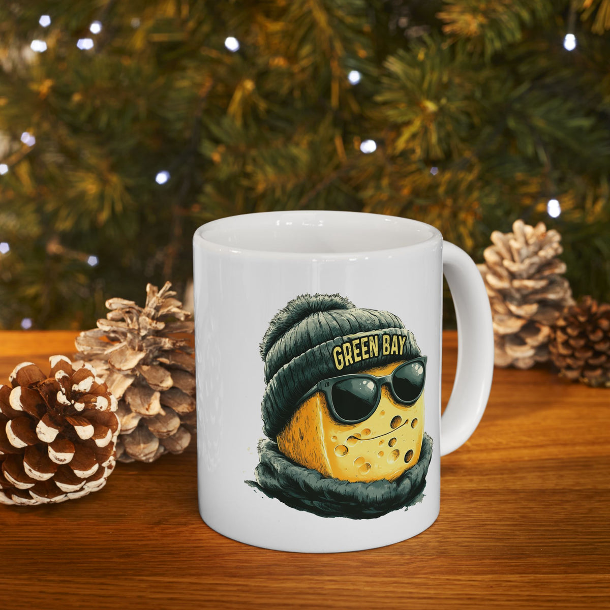 Green Bay Packers Spirit Animal Ceramic Mug – Cheesehead | Football Fan Gift
