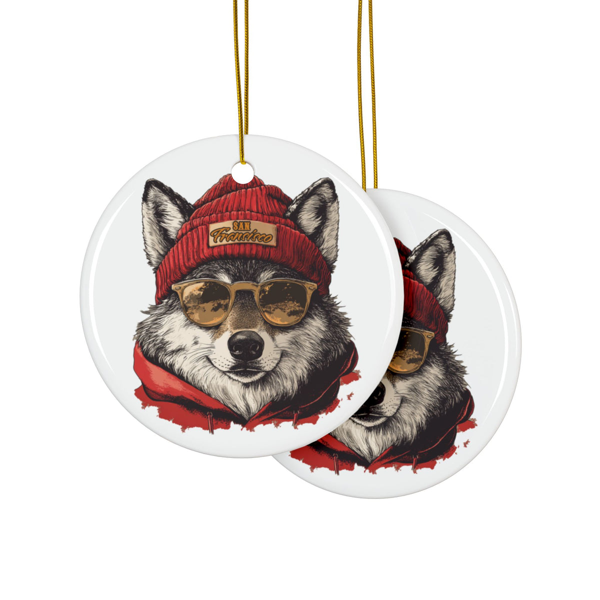 San Francisco 49ers Spirit Animal Ceramic Ornament | Christmas Gift