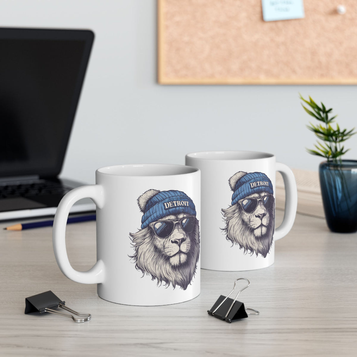 Detroit Lions Spirit Animal Ceramic Mug | Football Fan Gift