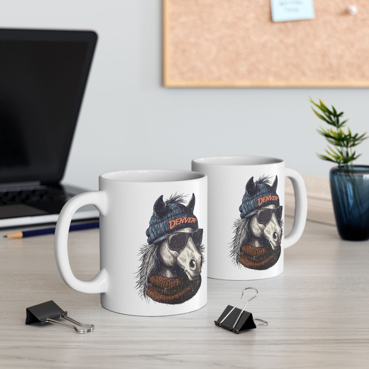 Denver Broncos Spirit Animal Ceramic Mug | Football Fan Gift