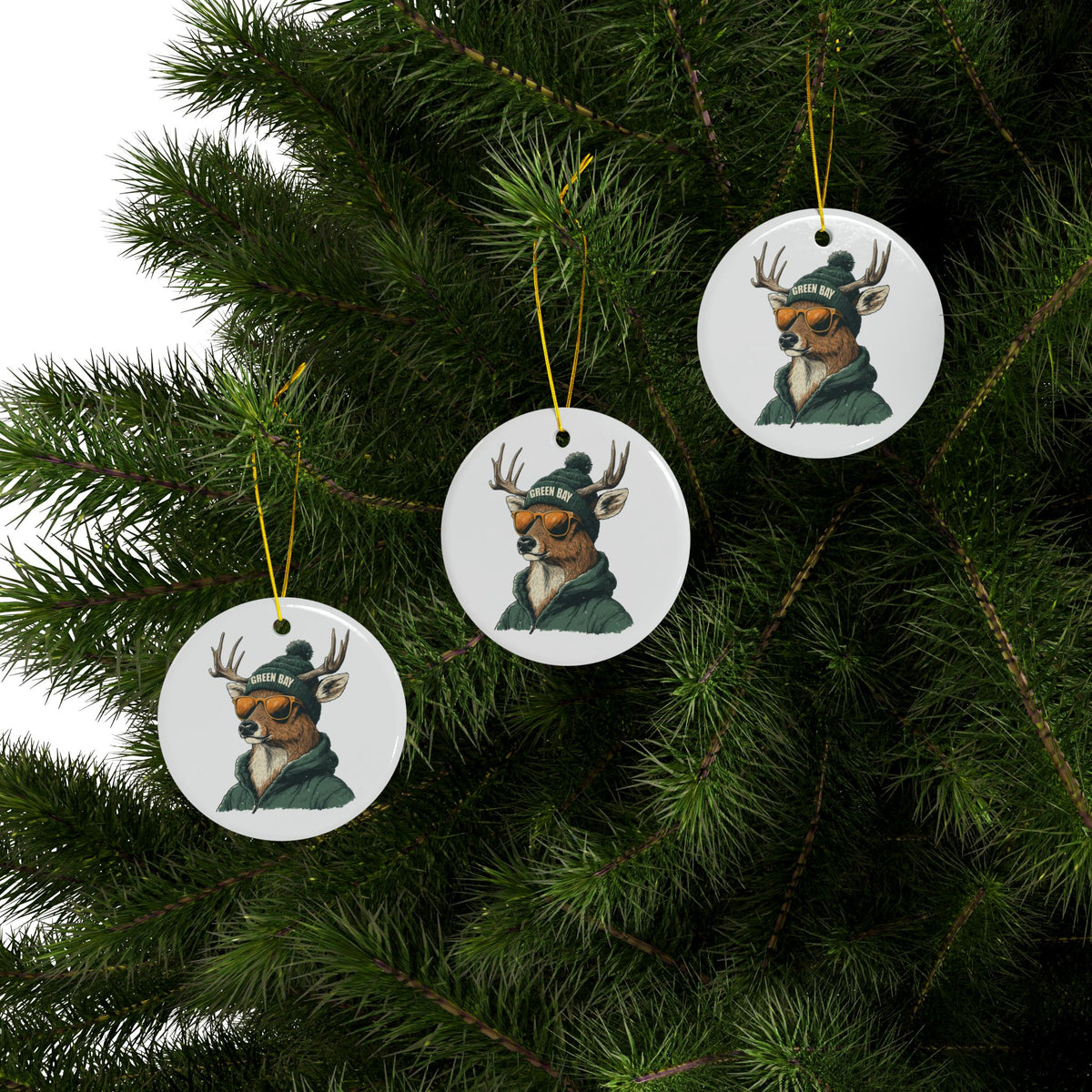 Green Bay Packers Spirit Animal Ceramic Ornament – Design 2 | Christmas Gift