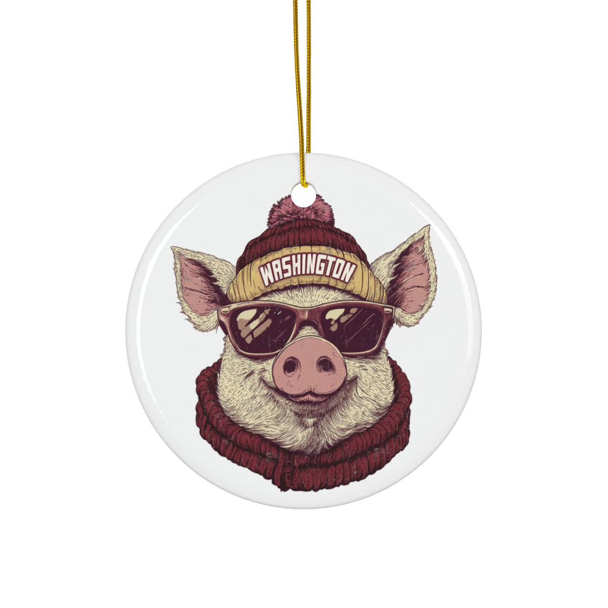 Washington Commanders Spirit Animal Ceramic Ornament | Christmas Gift