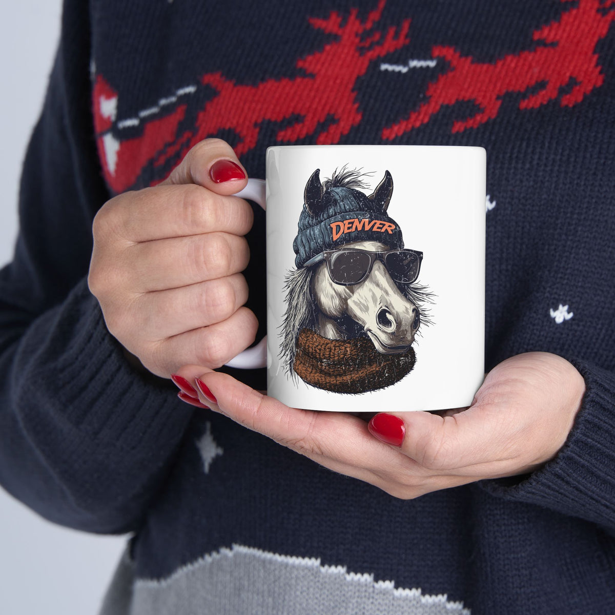 Denver Broncos Spirit Animal Ceramic Mug | Football Fan Gift