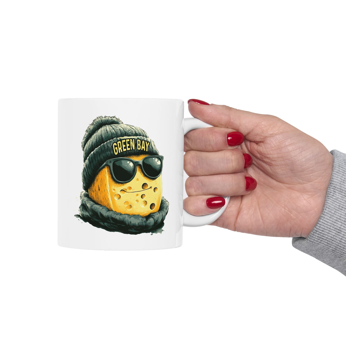 Green Bay Packers Spirit Animal Ceramic Mug – Cheesehead | Football Fan Gift