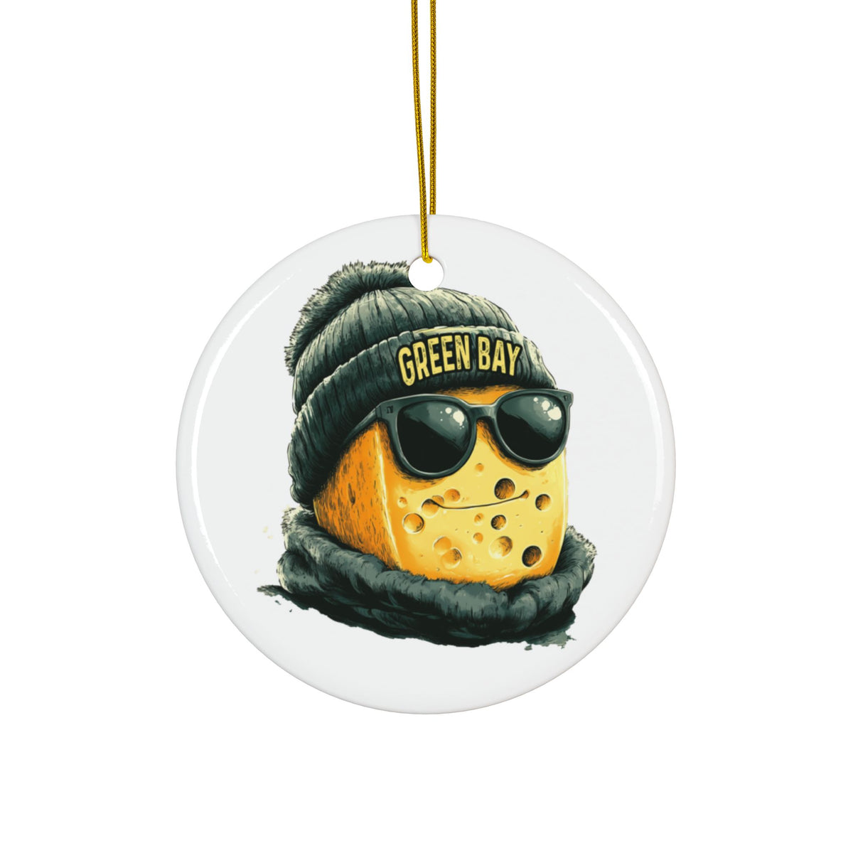Green Bay Packers Spirit Animal Ceramic Ornament – Design 1 | Christmas Gift