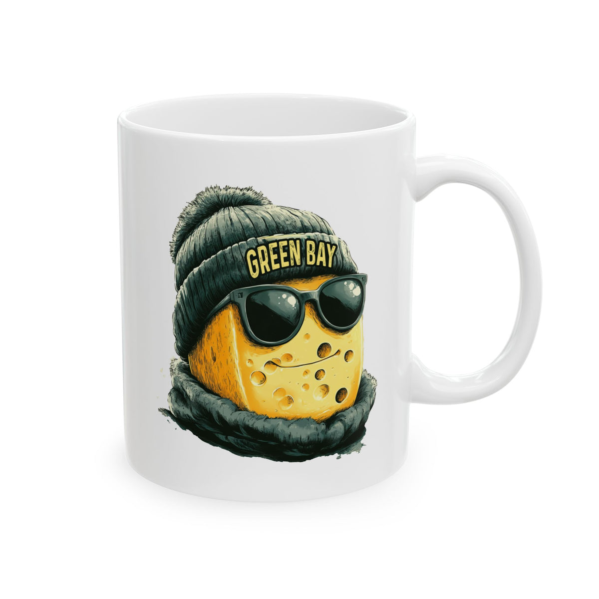 Green Bay Packers Spirit Animal Ceramic Mug – Cheesehead | Football Fan Gift
