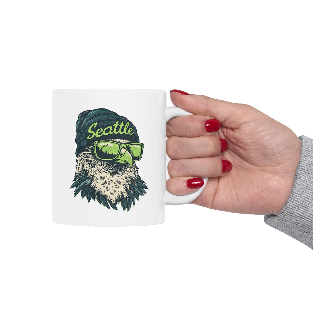 Seattle Seahawks Spirit Animal Ceramic Mug | Football Fan Gift