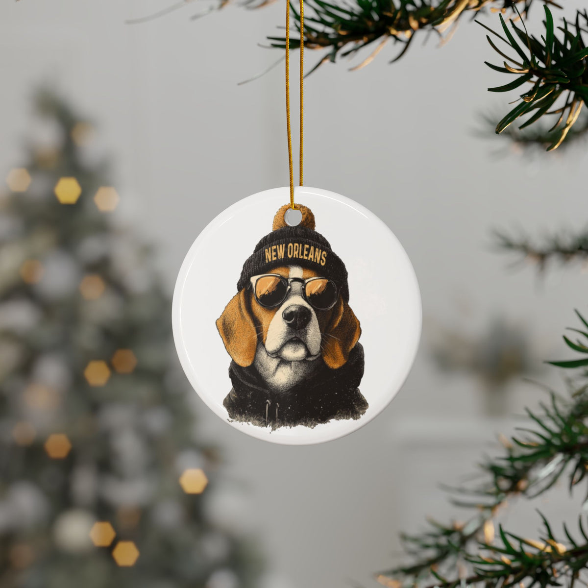 New Orleans Saints Spirit Animal Ceramic Ornament | Christmas Gift