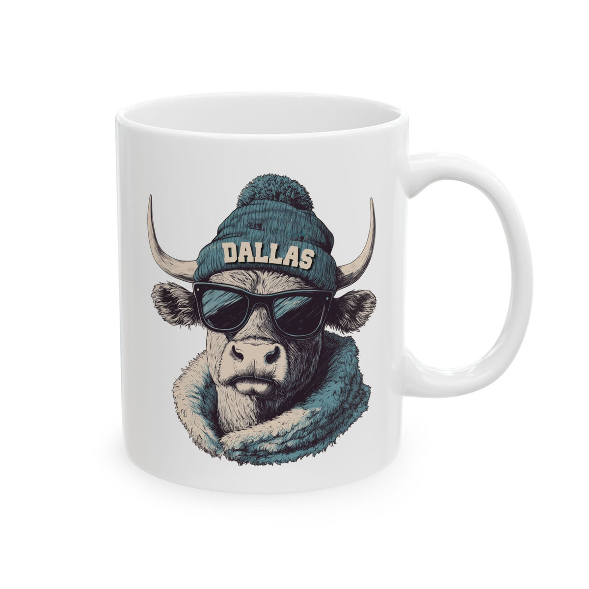 Dallas Cowboys Spirit Animal Ceramic Mug – Design 2 | Football Fan Gift