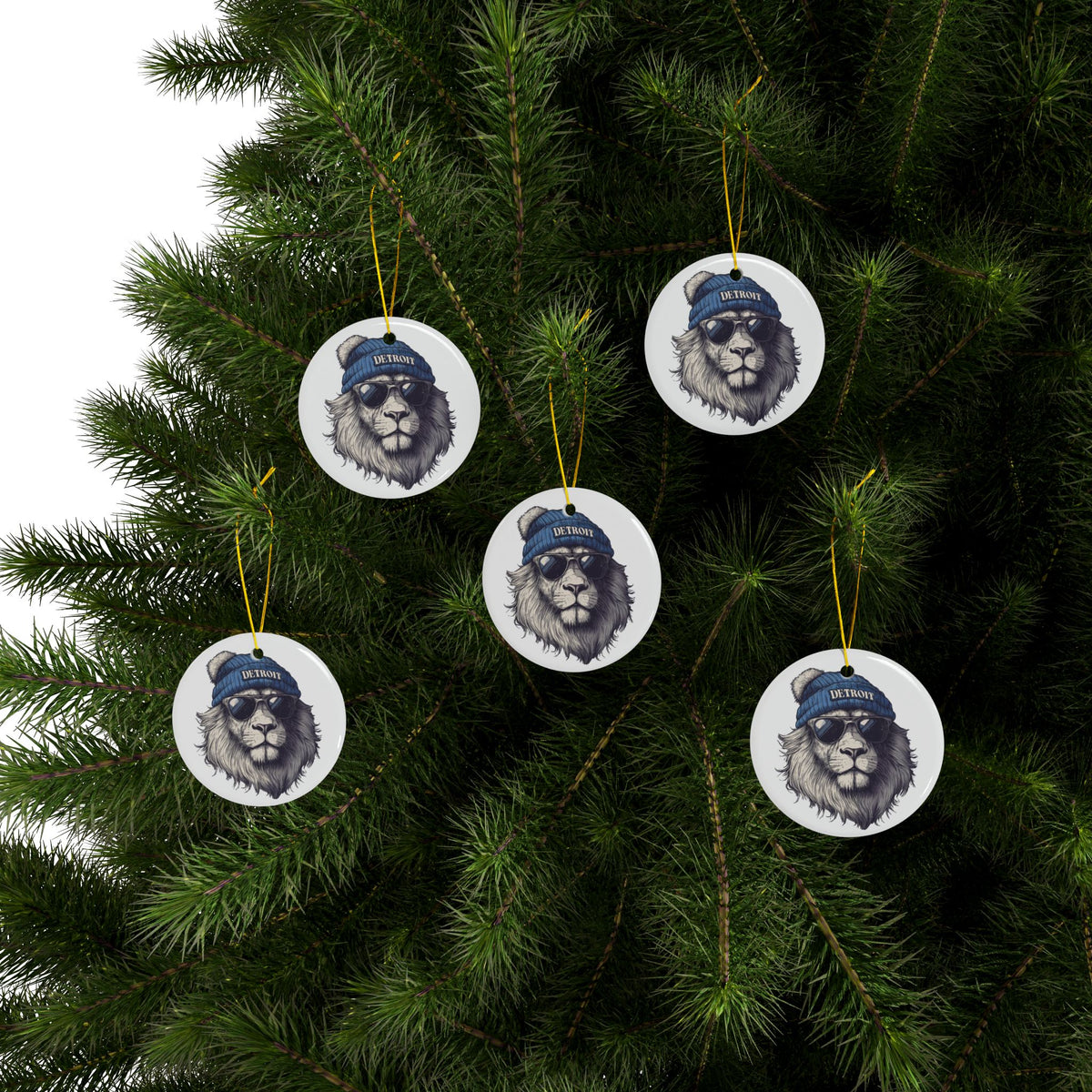 Detroit Lions Spirit Animal Ceramic Ornament | Christmas Gift