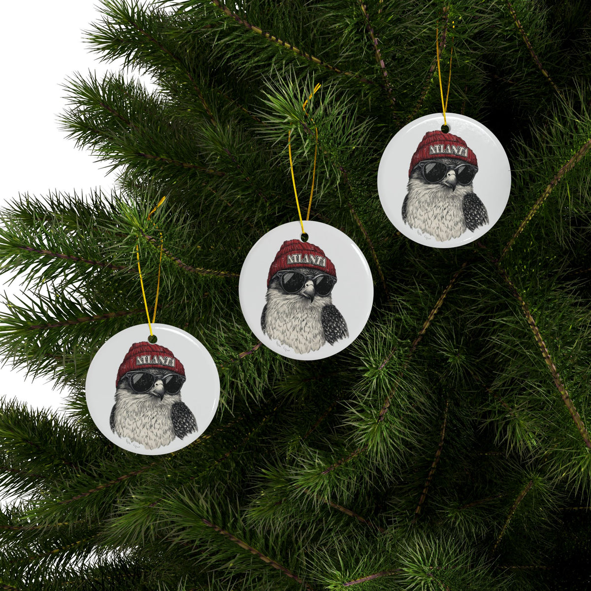 Atlanta Falcons Spirit Animal Ceramic Ornament | Christmas Gift