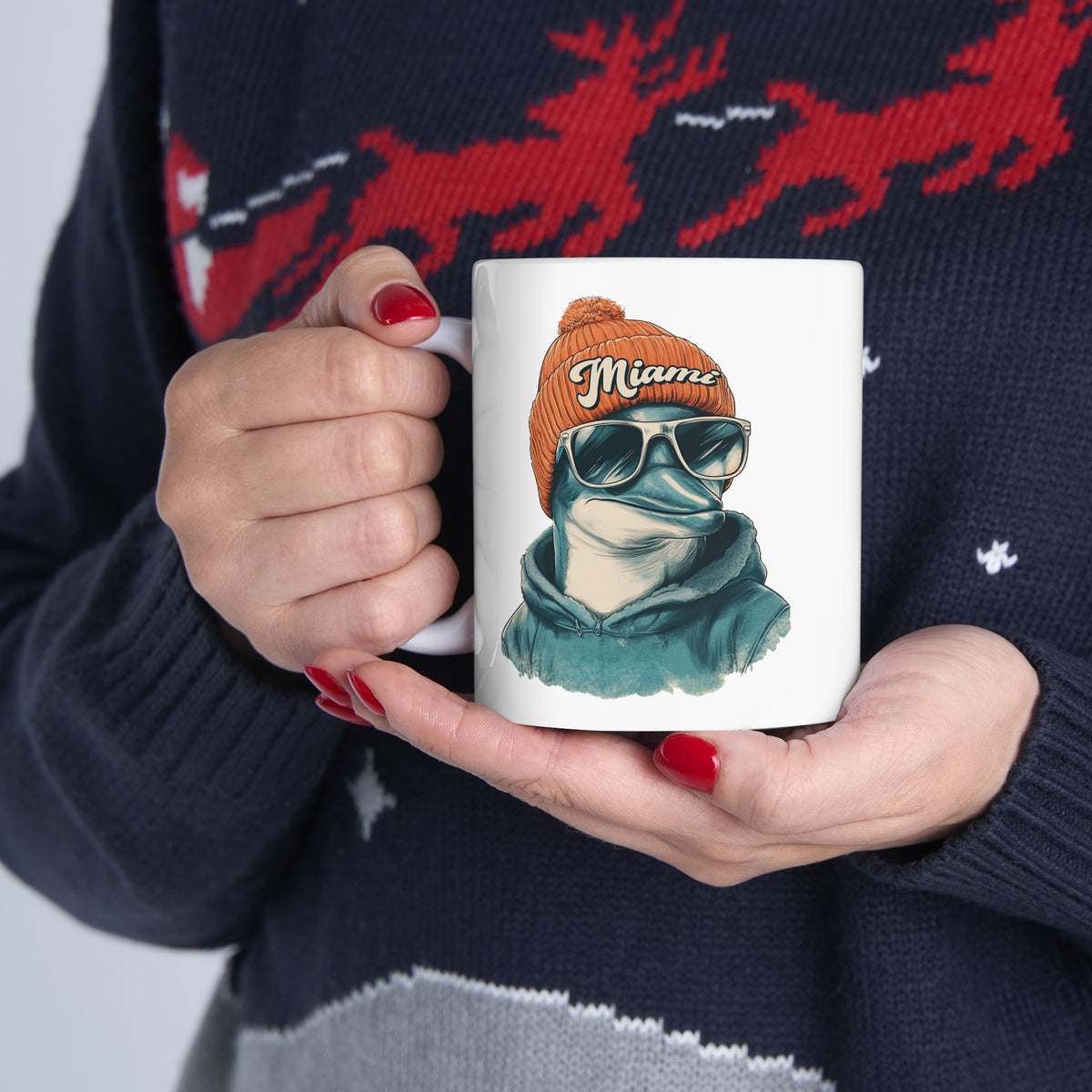 Miami Dolphins Spirit Animal Ceramic Mug | Football Fan Gift