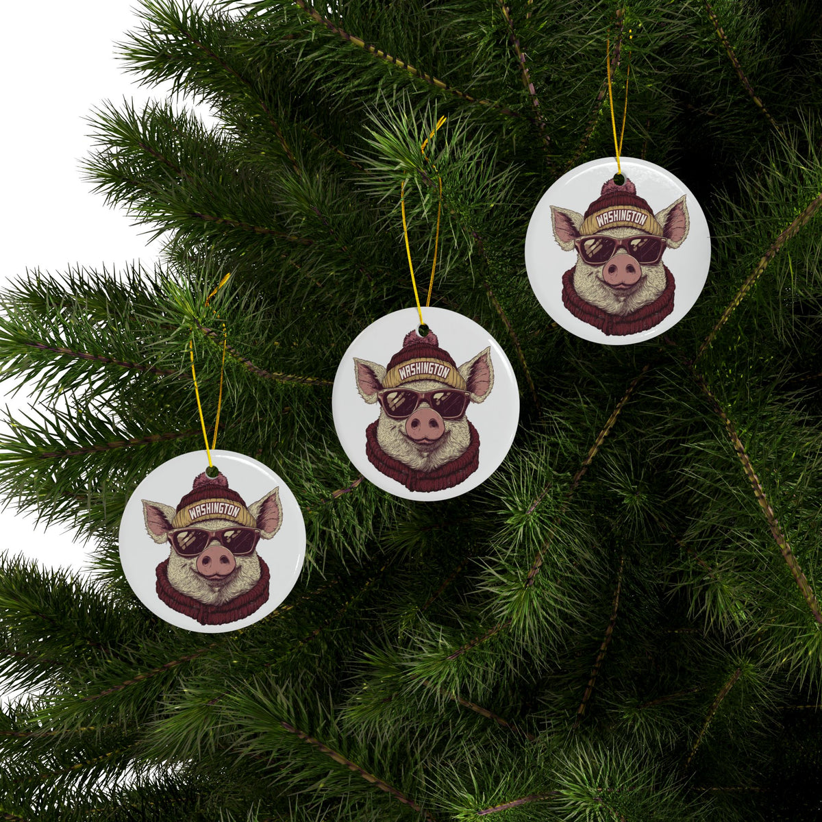 Washington Commanders Spirit Animal Ceramic Ornament | Christmas Gift
