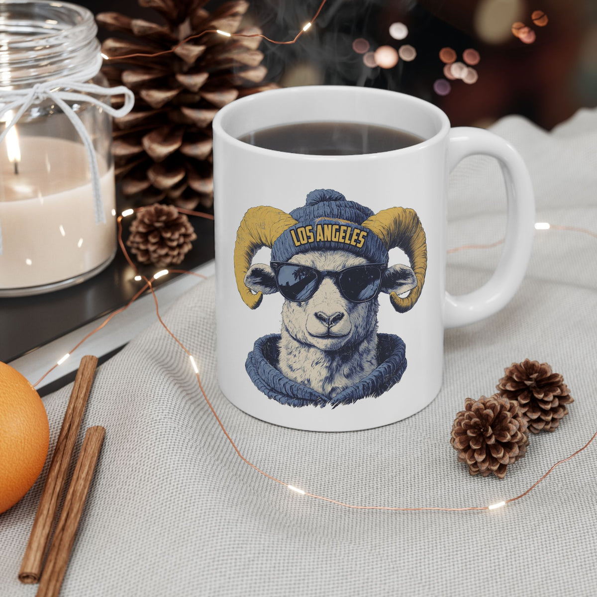 Los Angeles Rams Spirit Animal Ceramic Mug | Football Fan Gift